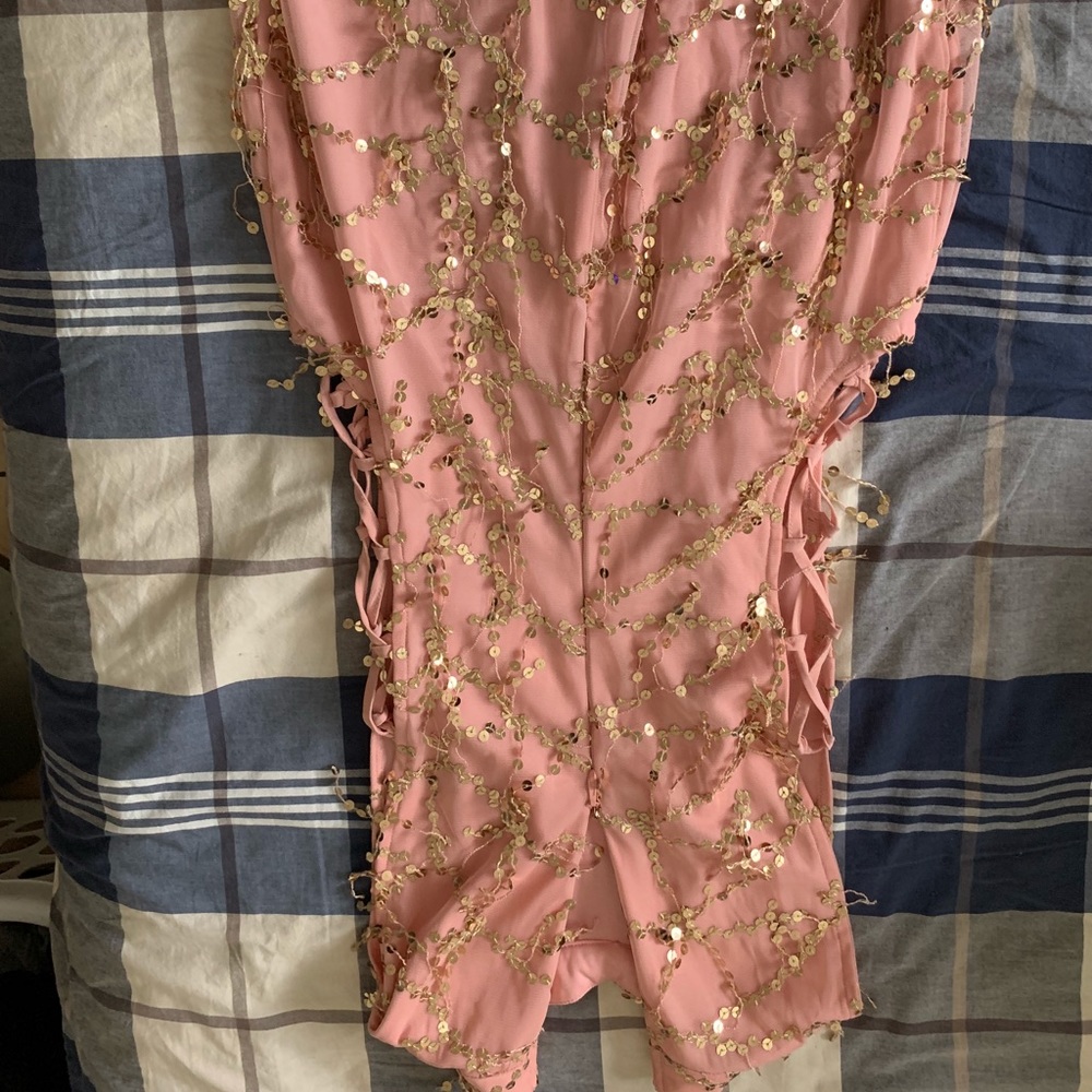 Sparkly cute pink and gold dress
